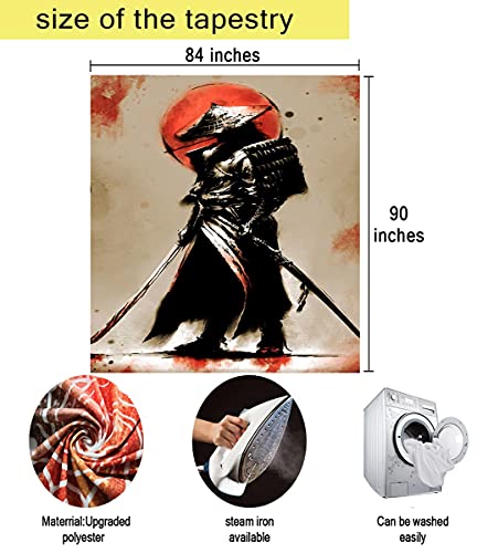 Meetsioy Japan Samurai Tapestry 84X90 Inches Samurai Warrior Tapestry Martial Oil Modern Art Tapestry For University Dorm Decor Blanket Wall Art Decor Gtxymt267 #TOP4
