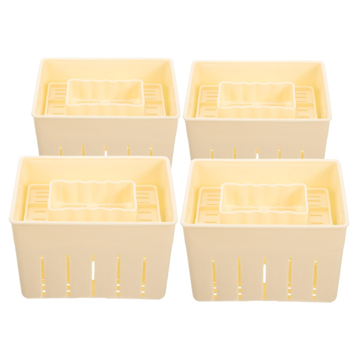 PRETYZOOM 4pcs Tofu Press Tool Bean Curd Presser Compact Cheese Mold Maker for Homemade Tofu Easy Kitchen for and Cheese Making