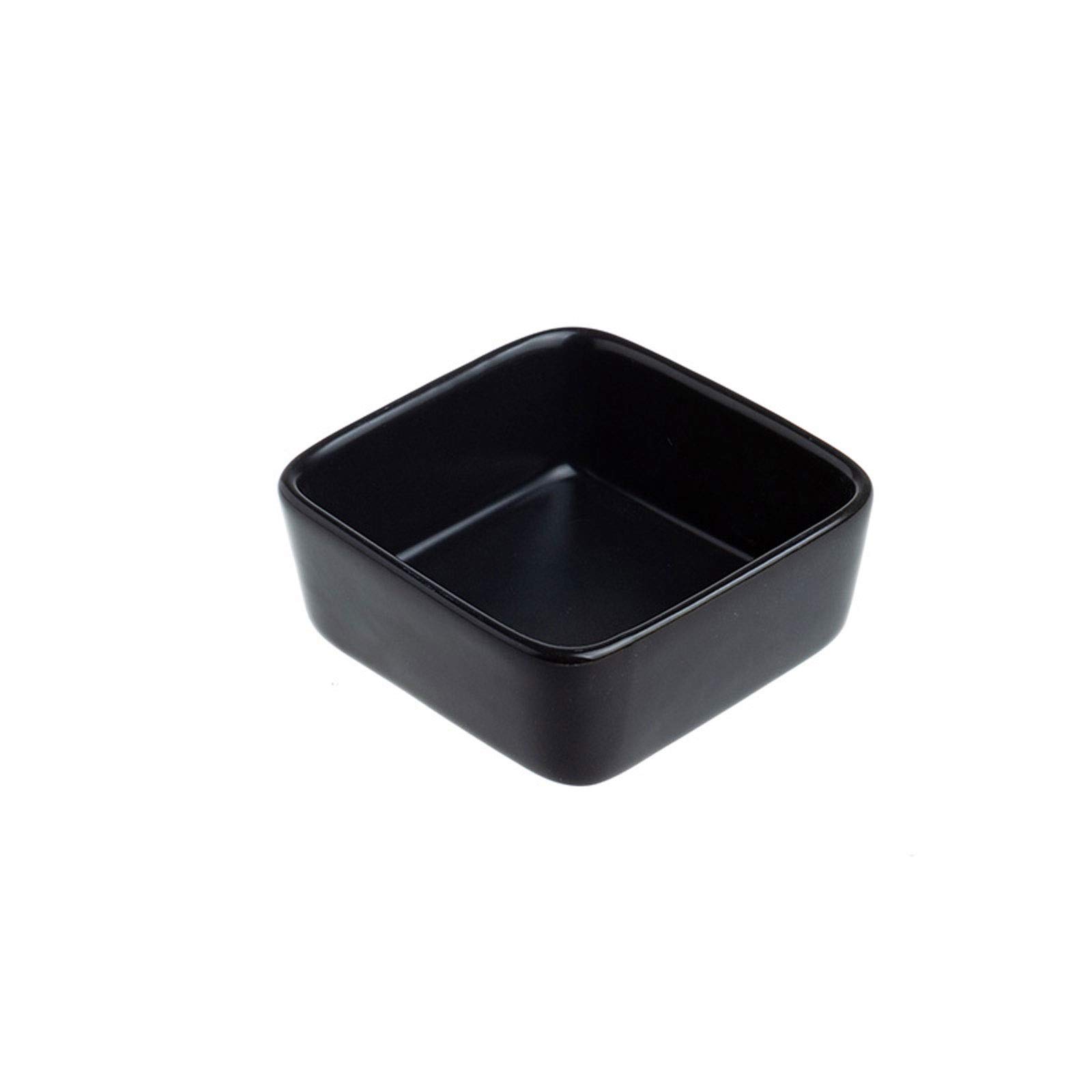 Dipschälchen Tauchschalen Set 10 stücke Porzellangerichte Vorspeisenplatten Gewürzgerichte für getrocknete Früchte Nüsse Süßigkeiten Multiple Farben zur Auswahl Saucen Schalen ( Color : Black )