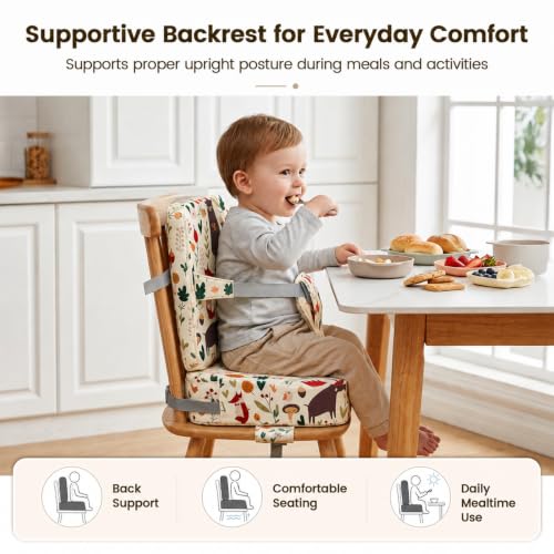 Image of Booster Seat for Kitchen Chair, Upgrade Toddler Booster Seat for Table