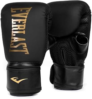 Everlast Elite Cardio Boxing Gloves for Speed Training, Heavy Bag & Mitt Work - Grip Bar, Mesh Palm
