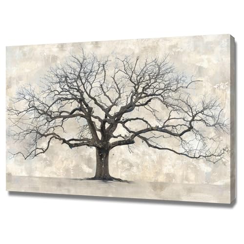 Tableau arbre d'hiver WODJEM haute finition moderne 40x60cm