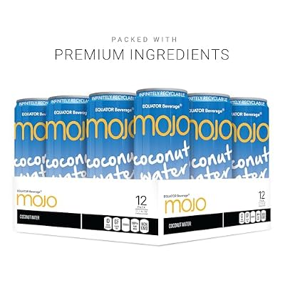 MOJO Coconut Water | Hydration Drink & Sports Drink | Electrolytes Beverage | Vitamin B & C | Hydration Drink for Skin & Body | 11.1 Oz (Pack Of 12)