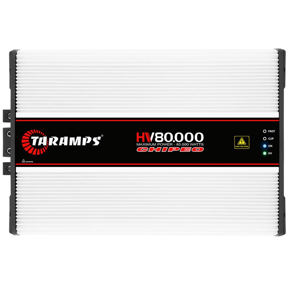 Taramps HV 80,000 CHIPEO 0.5 Ohm (1 Channel 80000 Watts RMS) Automotive Sound Amplifier