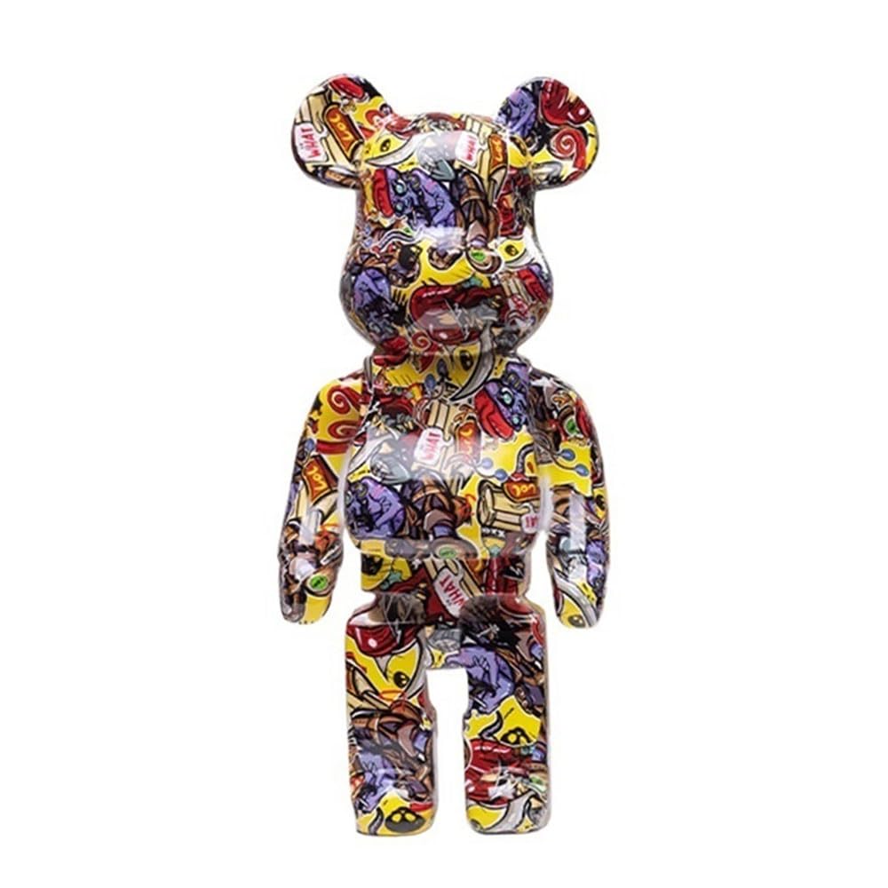 HQDFCNM Bearbrick,Violent Bear Showcase Sculpture Decoration 12 * 9 * 27CM