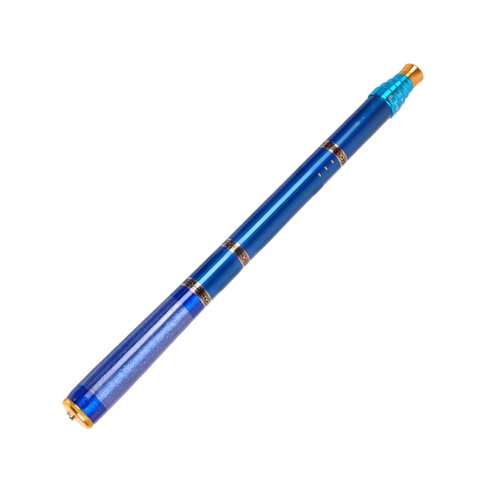 Canna da Pesca Blu Ultra Corta Retrattile in Fibra di Carbonio | Design Compatto, Alta Resistenza e Impugnatura Antiscivolo, Uso in Fiumi e Torrenti, Formato Leggero