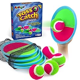Ayeboovi Toss and Catch Ball Game Outdoor Toys for Kids Yard Games Beach Toys Outside Games for 3 4 5 6 7 8 9 10 Year Old Boys Girls (Upgraded)