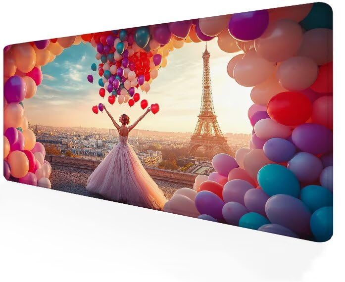 Tapis de souris XXL 1000x500mm grand format motif ballon pour bureau gamer