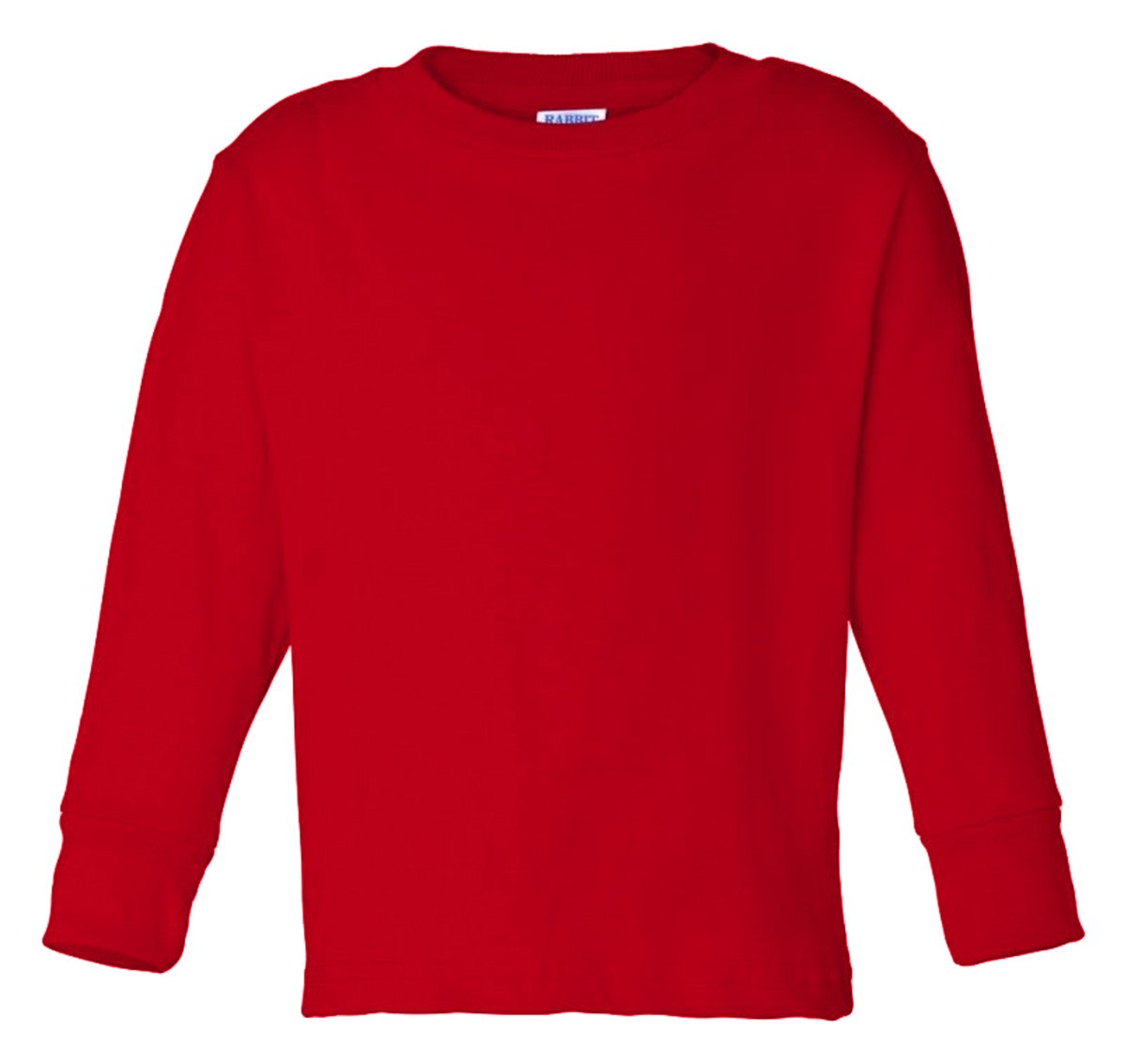 RABBIT SKINS Toddler's 5.5 oz. Jersey Long-Sleeve T-Shirt, 4T, RED