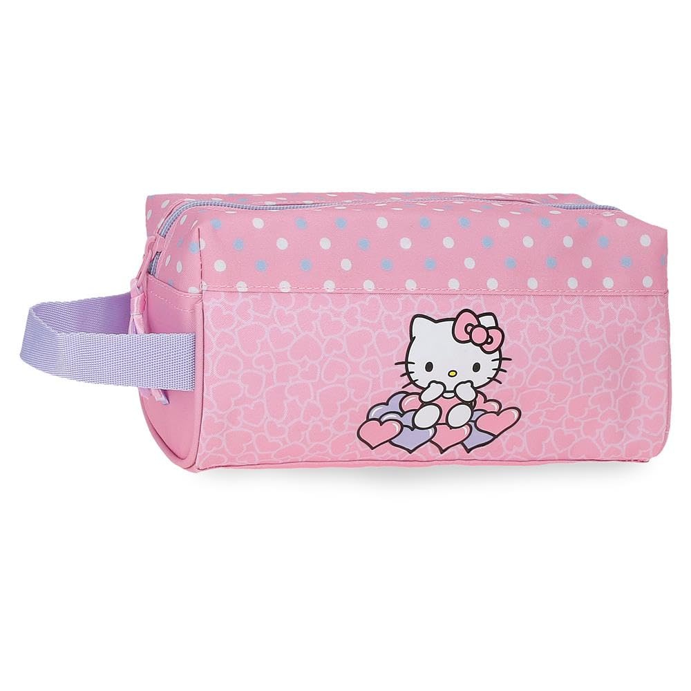 Hello Kitty Hearts & Dots, estuche escolar, bandolera, fabricada en Poliéster