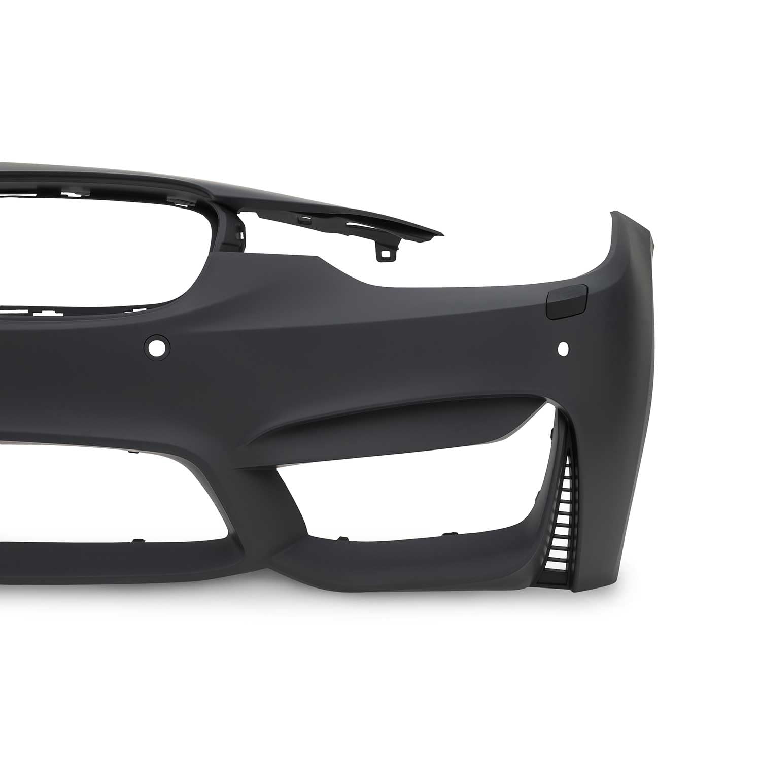 JOM Stoßstange vorne kompatibel mit BMW F30 inkl. LCI 2011-2019 SRA + PDC Schwarz