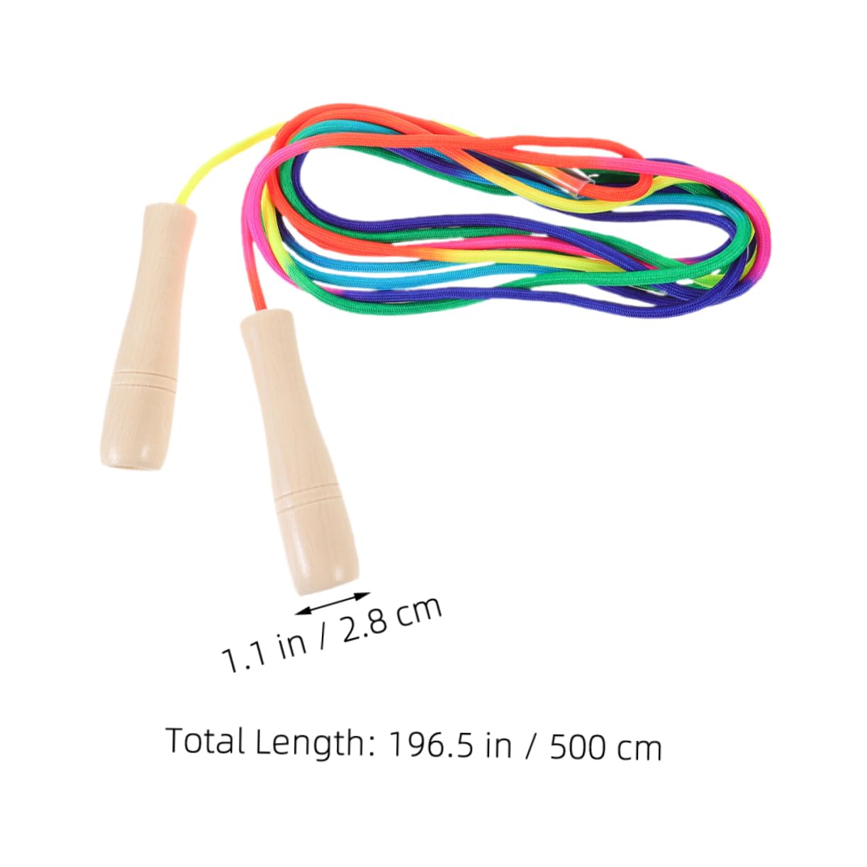 Toddmomy 2pcs Colorful Adjustable Skipping Rope for Adults Lightweight Wooden Handle Jumping Rope for Home School Outdoor Exercise Workout Equipment