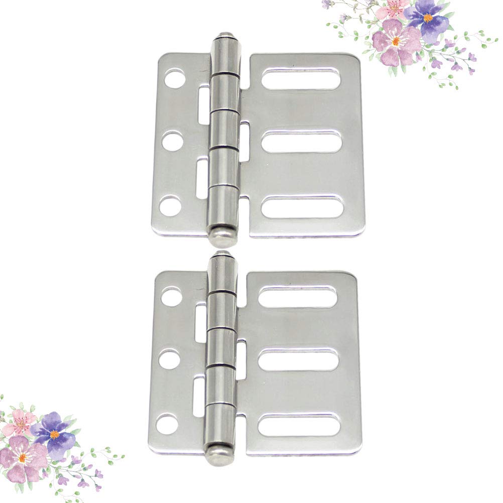 Bisagras pequeñas, mini bisagras, 2 piezas de una bolsa Bisagra de acero inoxidable Puerta de gabinete eléctrica Bisagra de gabinete duradera (Tamaño: 6,6 * 6,5 cm) (Tamaño: 6,6 * 6,5 cm) (Tamaño: Tam