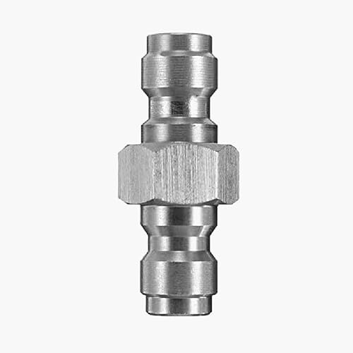 Adaptador universal de enchufe de desconexión rápida de acero inoxidable doble macho de 0.315 in para PCP Paintball Airsoft pistola de aire