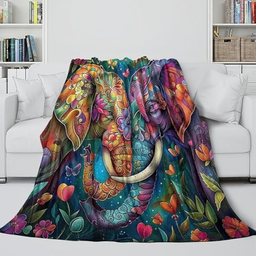 Couverture de lit éléphant douce pour cocooning canapé et nuits chaudes - 5