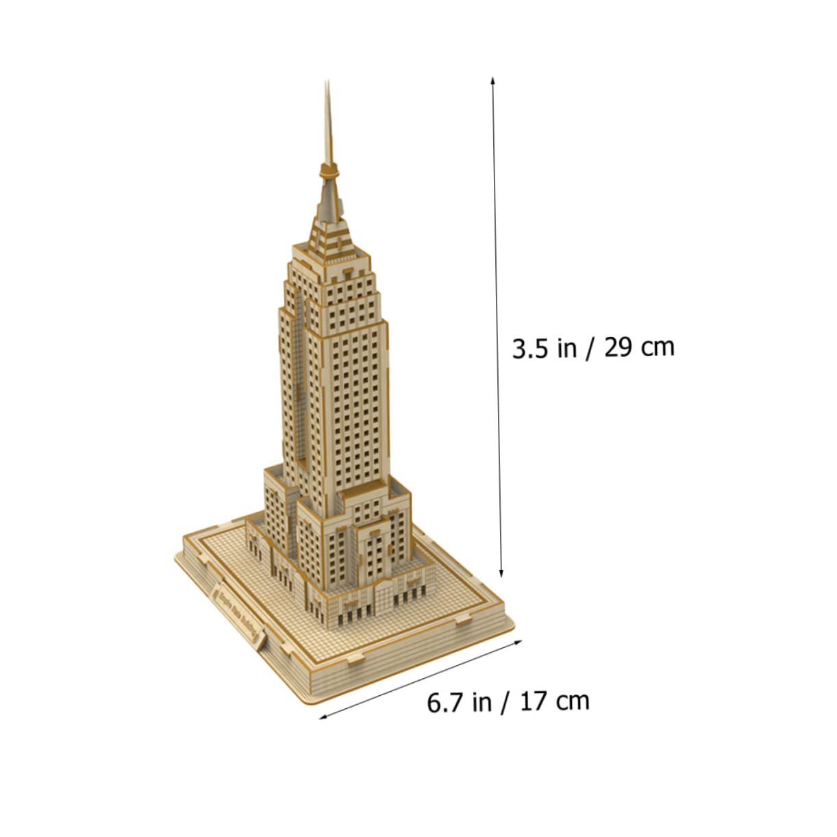 Puzzle 3D en Bois Bâtiment Célèbre 1 Set en Basswood | Modèle Or, pour Garçon et Filles, Ornement et Présents, Exercice Motricité et Créativité