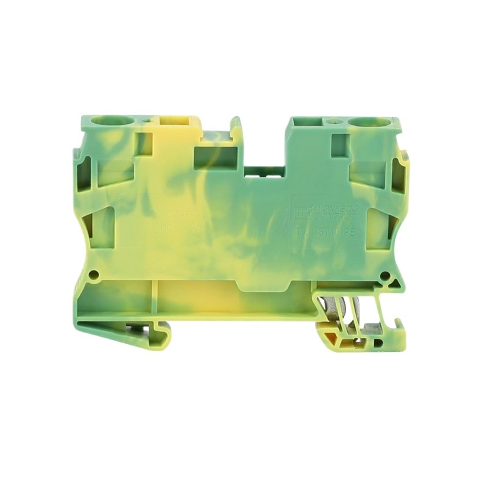 Morsettiera per guida DIN ST10-PE con protezione di terra da 10 mm², 24-8 connettori, 5 pezzi (10 Pcs)