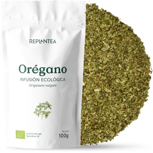 ORÉGANO ECOLÓGICO BIO (100g) | Hojas Secas a Granel de Intenso Sabor y Aroma | Ideal para Cocina, Pizza e Infusiones | Hierbas 100% Naturales REPLANTEA