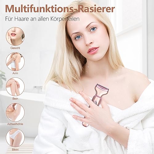 Intimrasierer für Damen – Elektrischer 2-in-1 Nass- und Trockenrasierer