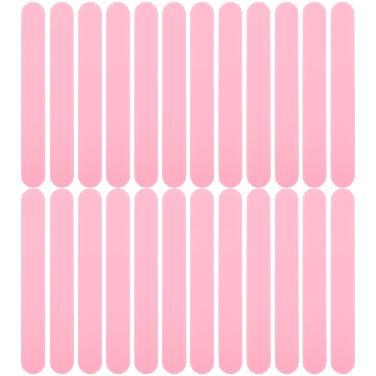 Lot de 25 abaisse-langues en plastique pour travaux manuels, spatules à la bouche - Rose