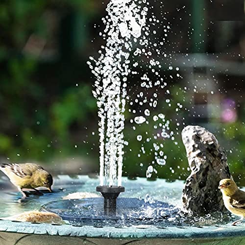 Eletorot Vijverfontein op zonne-energie, voor tuin, buiten, met 5 drijvende sproeiers, voor vogels, kleine vijvers, tuindecoratie - Image 3