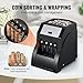 Automatic Coin Sorter and Wrapper Machine|230 Coins/Min,4 Denomination Tubes|for Pennies,Nickels,Dimes,Quarters|Compact Black Countertop Unit