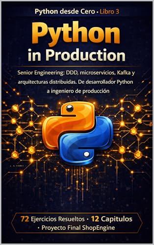 Python in Production: Senior Engineering: DDD, Event Sourcing, microservicios, observabilidad y CI/CD para producción (PYTHON DESDE CERO) (Spanish Edition)