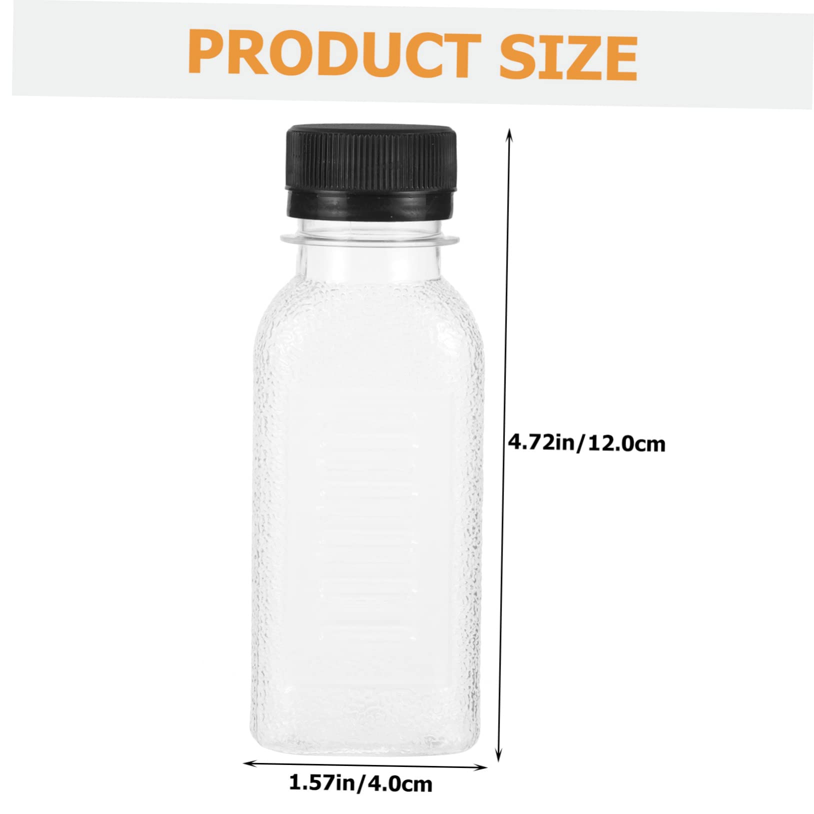 Healifty Empty Beverage Bottles 20pcs Multi-function Juice Bottles Pet Plastic Reusable Portable Milk Storage Holder