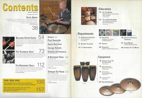 MODERN DRUMMER "Cover: Steve Smith May 2003 Issue image 4
