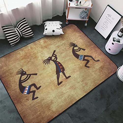 Native American Washable Area Rugs, Southwestern Indian Ornaments African Ethnic Pattern Soft Large Floor Rug Non-Skid Carpets For Kids Room Living Room Bedroom Home Decor 3X5 Ft #TOP3