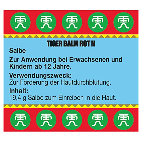 Wärmesalbe Tiger Balm Rot N – Natürlicher Balsam zur Hautdurchblutungsförderung
