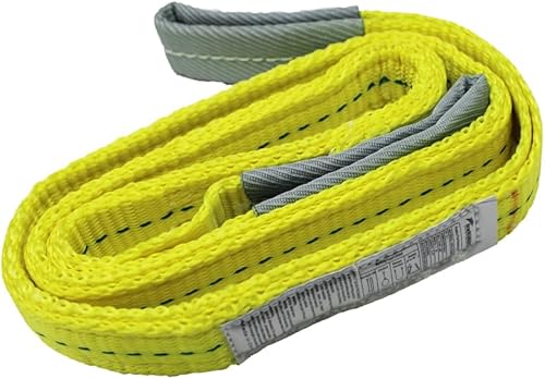 Miniatura 10 de 2 "x 3' Poly Web Sling Correa de elevación para la construcción 6200lbs Vertical para aparejar movimiento remolque elevación equipo de trabajo