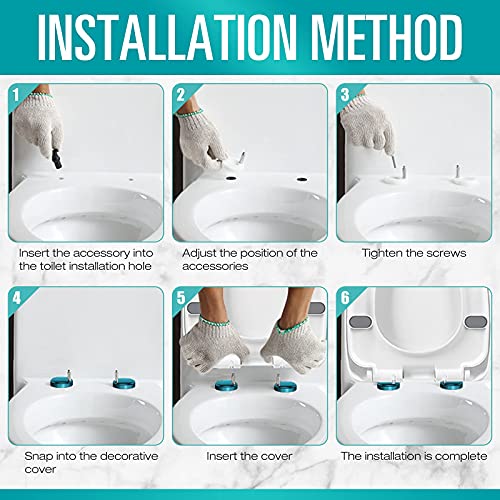 Elongated Toilet Seat - Heavy Duty Toilet Lid With Thick Premium Uf Material, Soft Close & Quick Release, Top Fix To Install And Clean For Most Brand Standard Toilet Seats By Wekey - White #TOP4