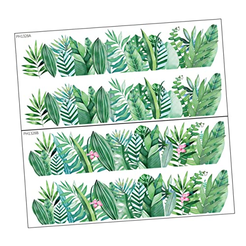 Autocollants muraux plantes vertes pour chambre et salon cosy