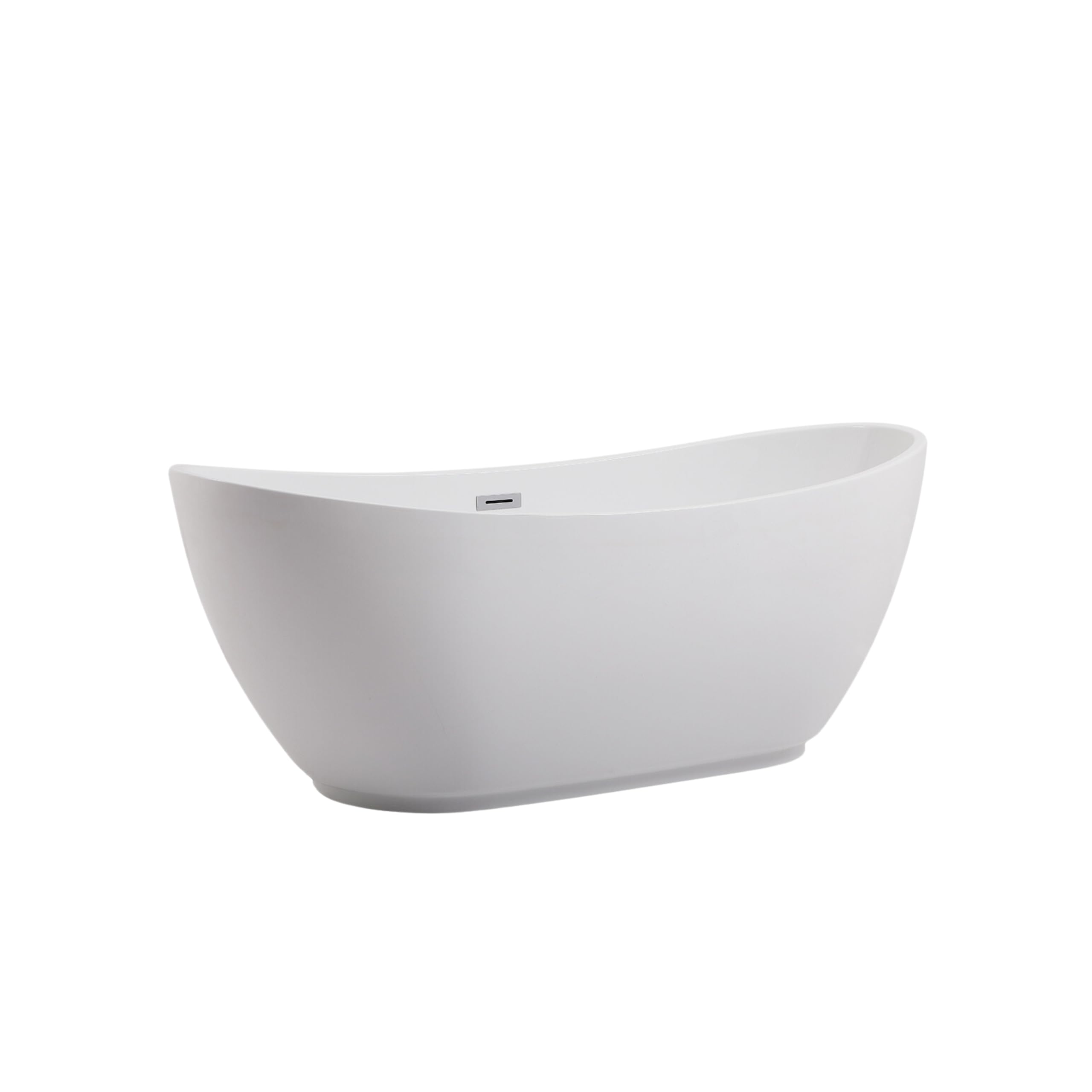 Parma Bañera Exenta de Acrílico con Marco de Acero - 170x72cm - 6 Pies de Estabilización, Rebosadero y Desagüe Click-Clack - Diseño Moderno (Cromo)