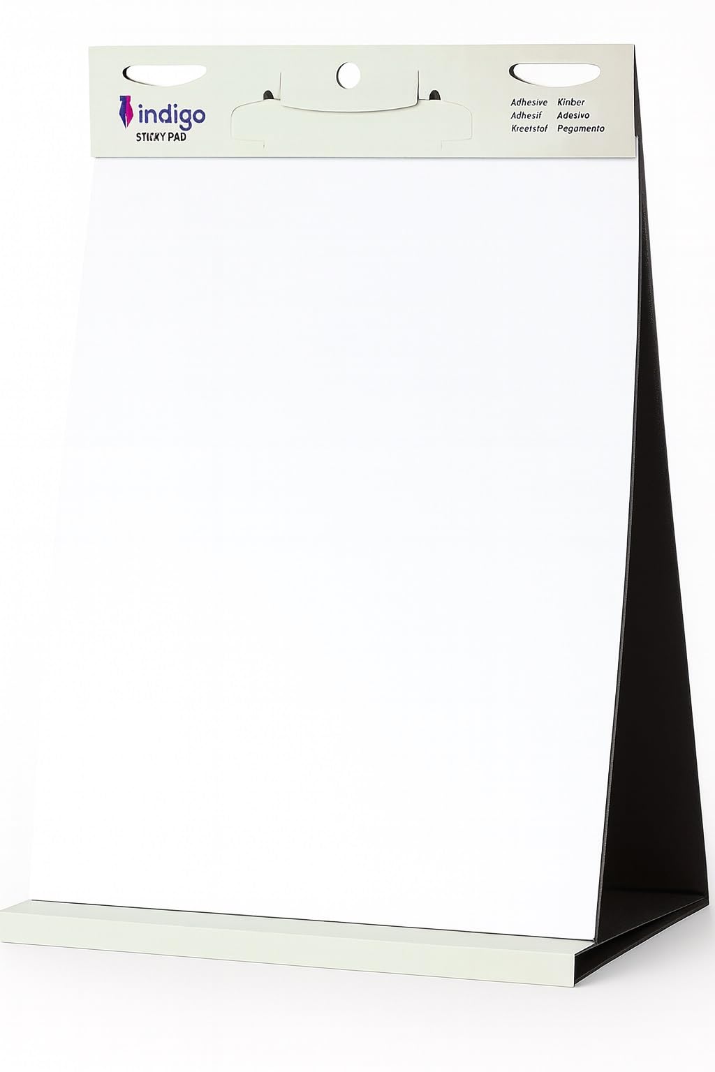 indigo® Tabletop Self-Stick Flipchart Pads – 20 Sheets Per Pad, 70gsm Paper – 58.5 x 50cm – Portable Self-Adhesive Easel Pads for Meetings, Training & Classrooms – Pack of 5