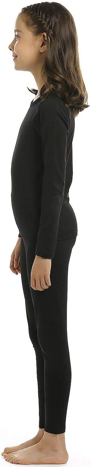 ViCherub Girls Thermal Underwear Set for Kids Long Johns Fleece Lined Base Layer Top & Bottom Cold Winter Thermals - Image 3