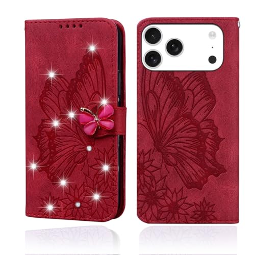 Étui paillettes iPhone 17 Pro Max rouge pour briller en soirée et au quotidien