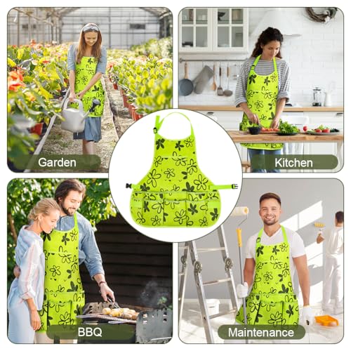 Alaoo Gärtnerschürze, 14 Taschen Oxford-Stoff Garten Schürze, wasserdichte verstellbar Schürze für Gartenarbeit, Kochen und Putzen