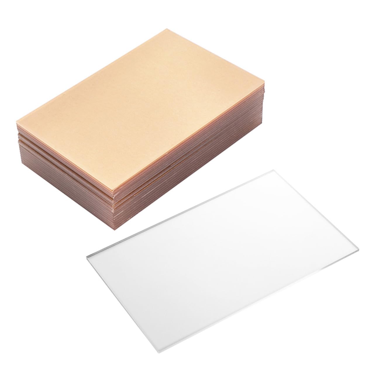 OKUMEYR Set of 10 Acrylic Boards 10x15cm DIY Photo Frame Blocks for Creative Art Projects