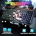 immagine 1Tastiera da Gioco, WisFox Tastiera Cablata USB Retroilluminata a Colori Rainbow, Tastiera da Computer Ultrasottile Silenziosa in Metallo con Design Resistente Agli Spruzzi per Windows PC Gamer - Nero