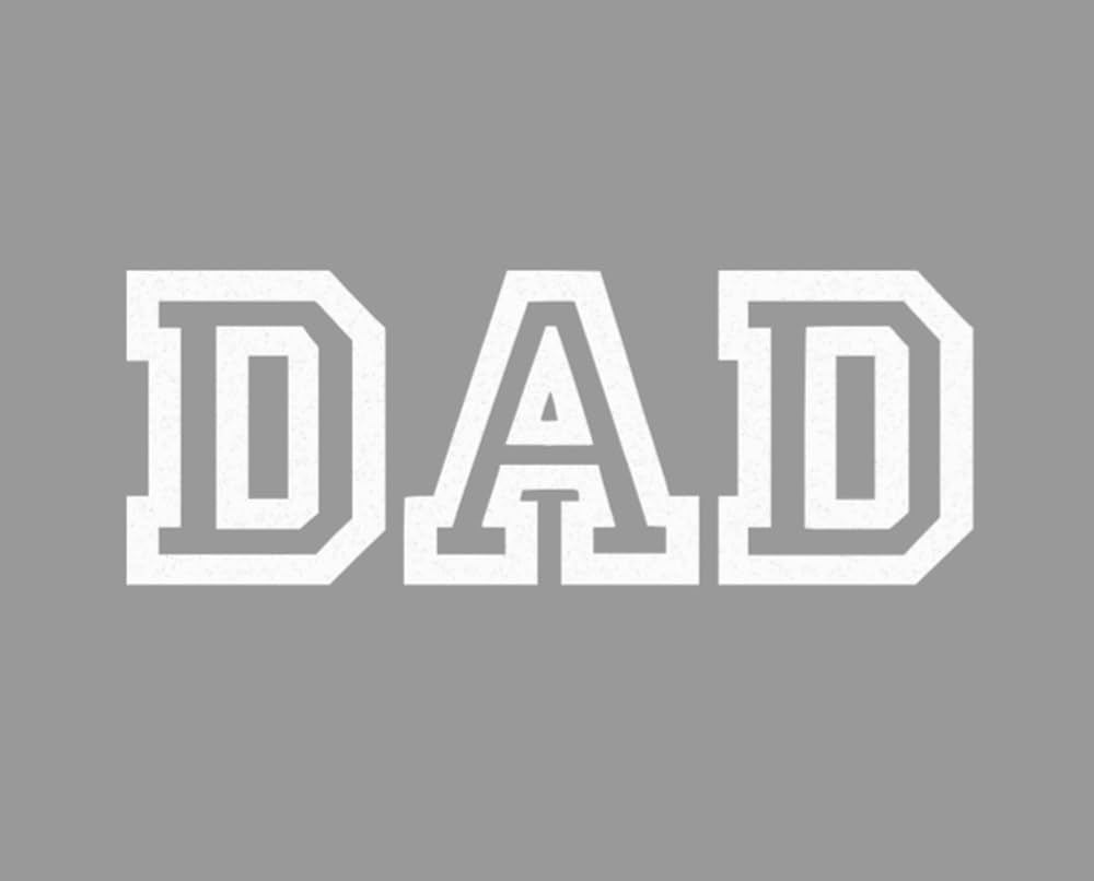 amazon-com-dad-iron-on-decal-dad-tshirt-transfer-ready-to-press-graphic-patch-fathers-day-ironon-diy-craft-pick-size-color-iron-on-almost-anything-white-glitter-home-kitchen