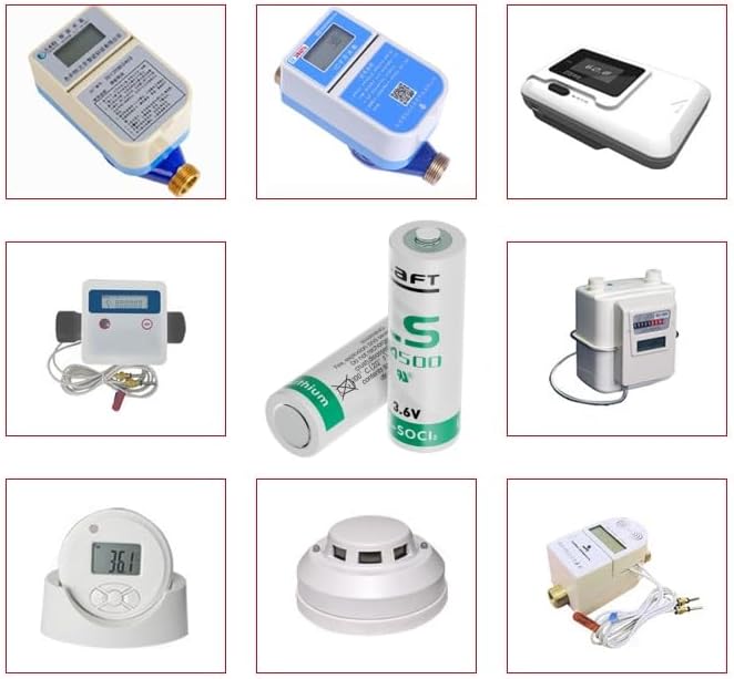 Miniatura 3 de JOZELNK Paquete de 4 LS14500 AA 3.6V Li-SOCl2 Li-SOCl2 2600mAh para baterías SAFT Uso para dispositivos de sistema de seguridad PLC Baterías de