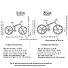 STRTG Vélo de Montagne Pliant, Freins à Disque Doubles Vélo Course Pliable,Hors Route Bikes Fold Up, Homme et Femme 24 * 26 Pouces Bicyclette pour Adulte - 21 * 24 * 27 Vitesses #2