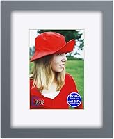 Vista 52 de RPJC - Marco de fotos de 4 x 4 pulgadas hecho de madera maciza con vidrio de alta definición para montaje en pared, acabado en madera flotante