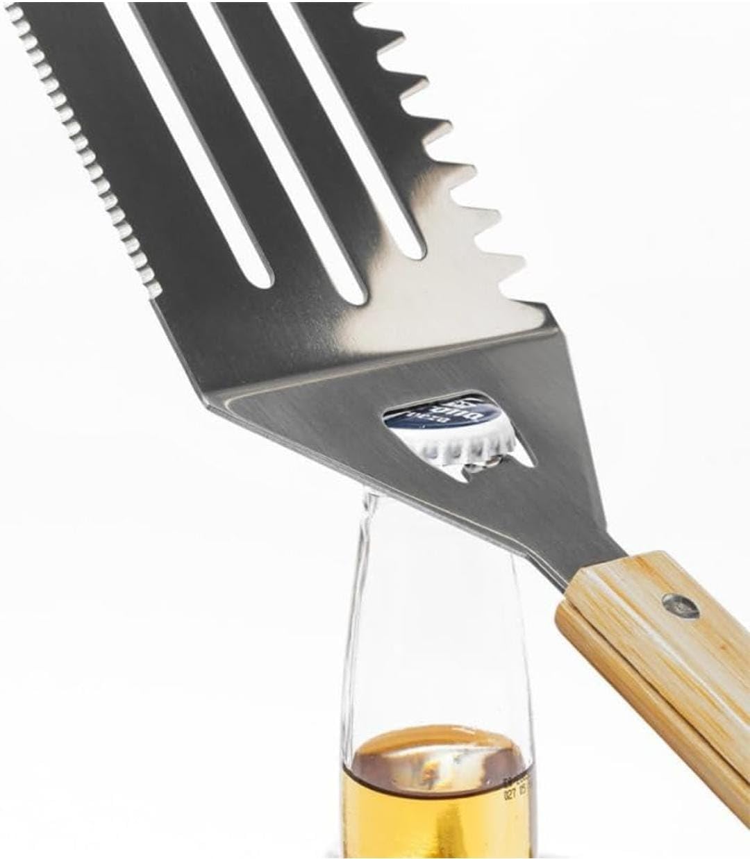 BurninWood Kit de Utensilios de Barbacoa Personalizado Premium para Padrinos, Amigos y Cumpleaños - Parrilla con Estilo