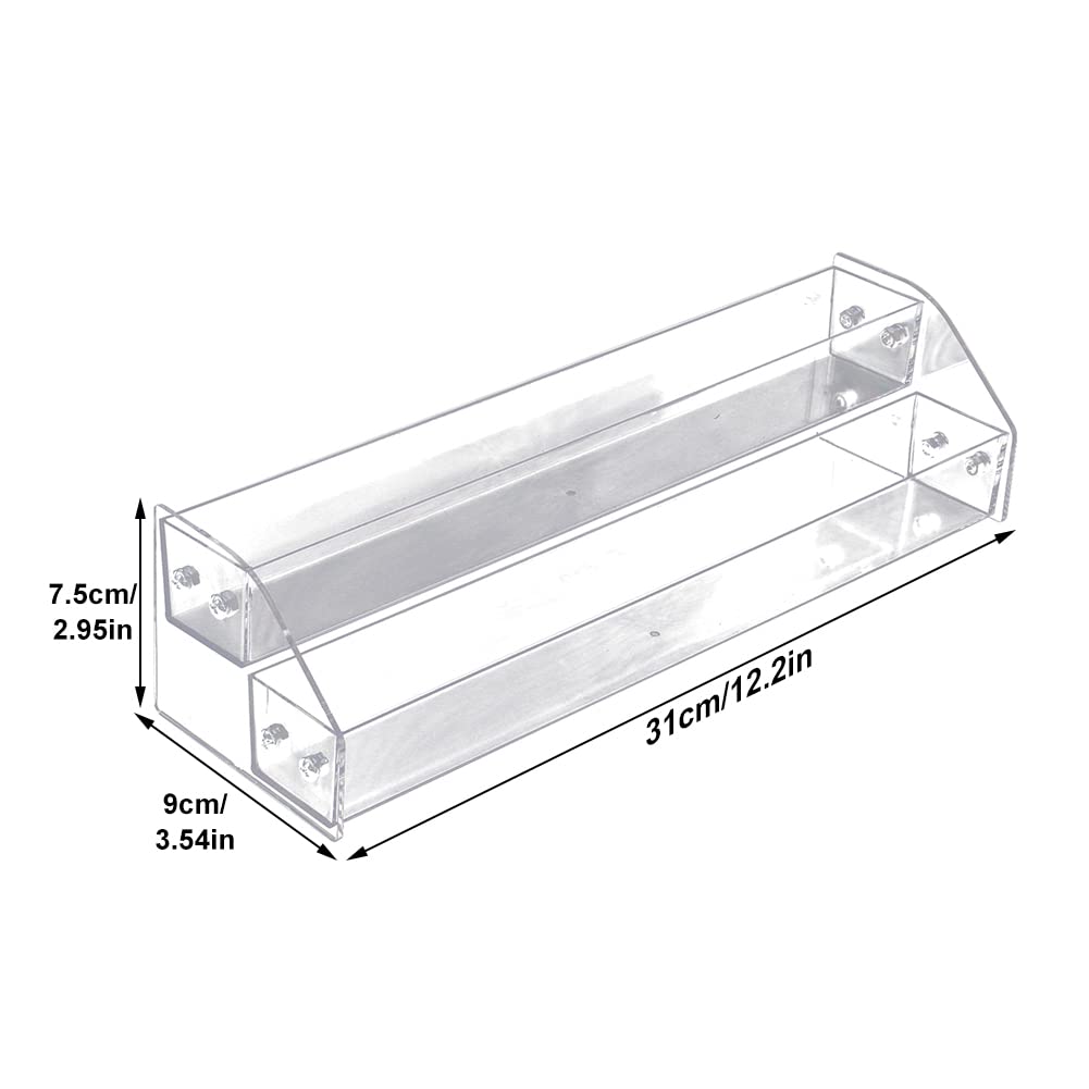 Saycker Organizzatore per smalti a 2 ripiani in acrilico trasparente, per smalto, a trapezio (trasparente)