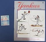 1983 Yankees Vs Tigers Official Program Scorecard w/Ticket Stub 125600