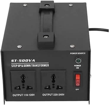 ST-500VA Step-Up/Down Transformer, 110V/220V Heavy Duty Voltage Converter