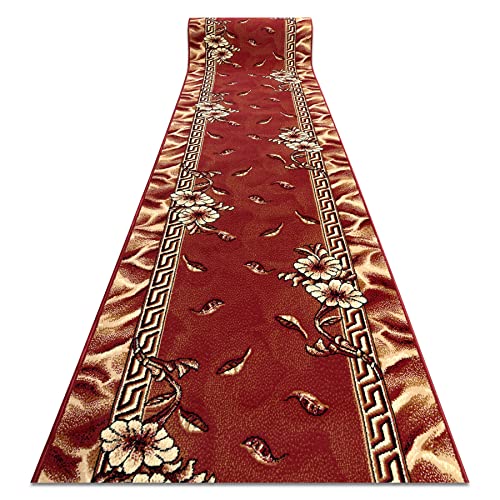 Alfombra pasillo BCF Trio marrón 80x190 cm textil lavable resistente 3